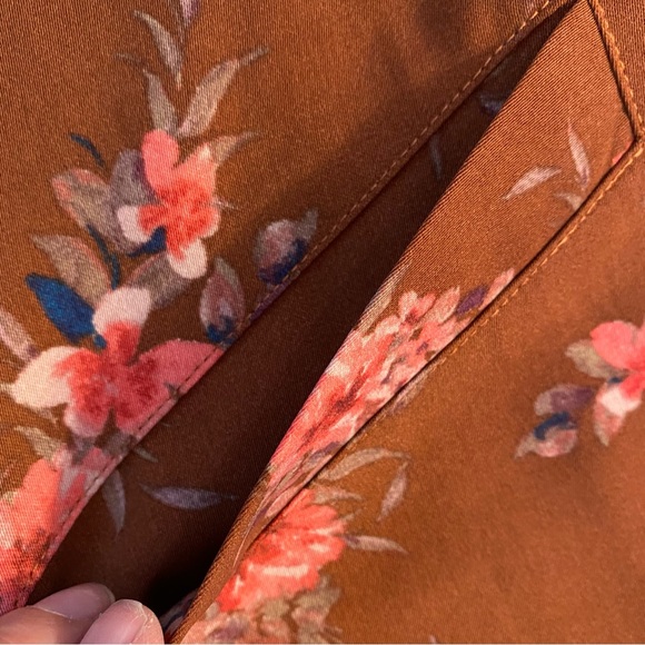 DR2 BY DANIEL RAINN Floral Print Duster in Smoked Paprika Sizes M L - Picture 4 of 8